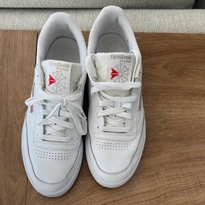 Reebok Classic White and Red Sneakers